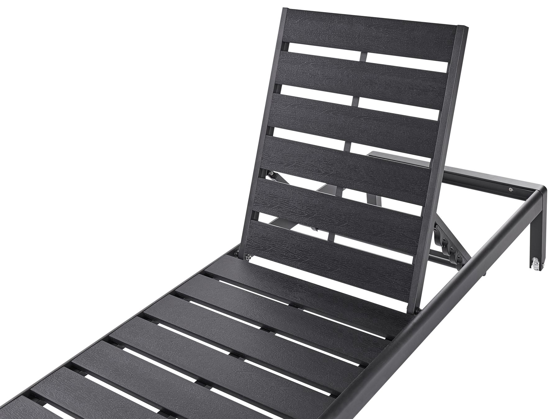 Aluminium Reclining Sun Lounger Black NARDO