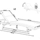 Set of 2 Fabric Reclining Sun Loungers Light Grey AMELIA
