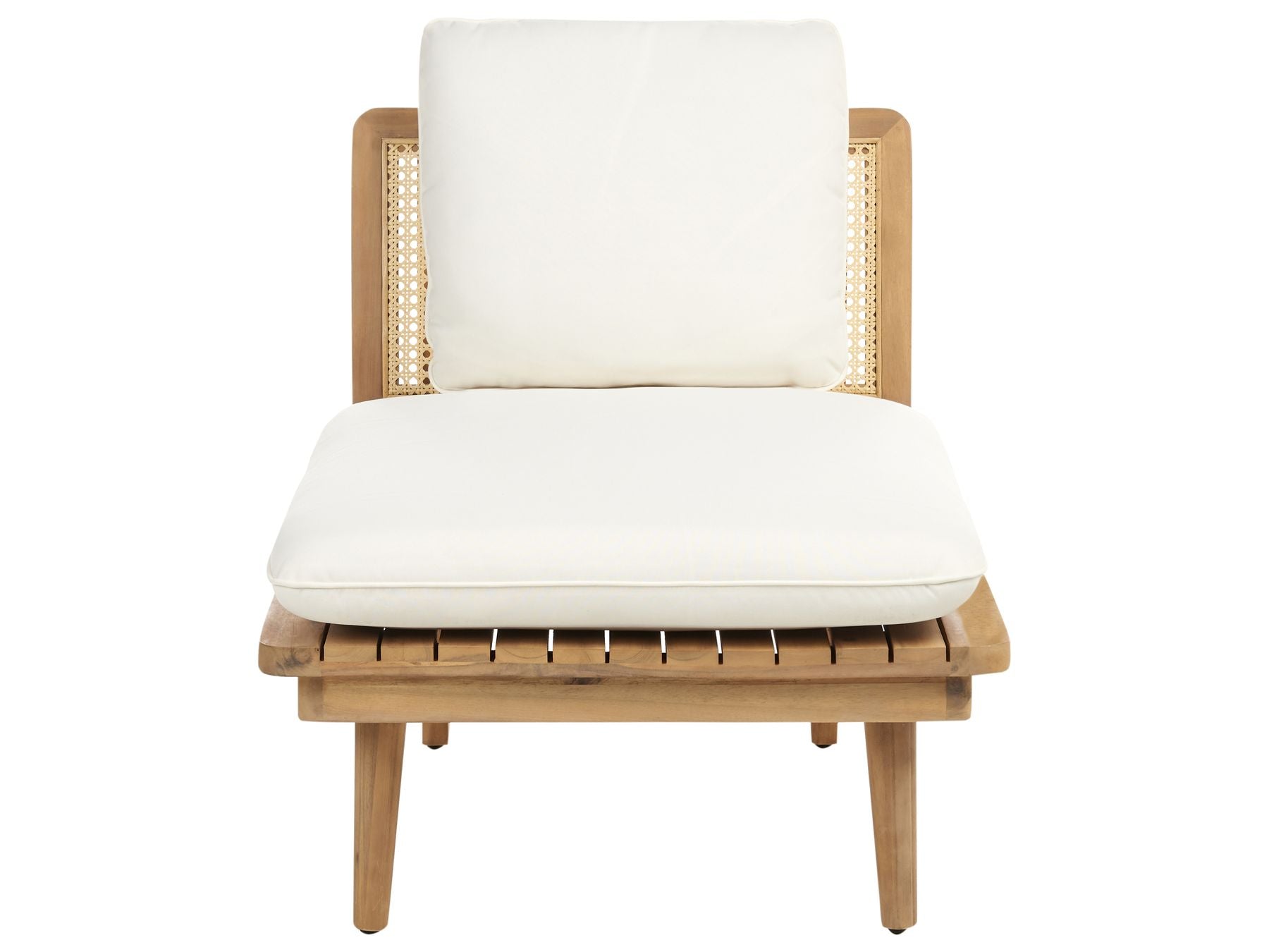 Garden Lounge Set with Table 4 Seater ACCADIA Certified Acacia Wood Light Beige