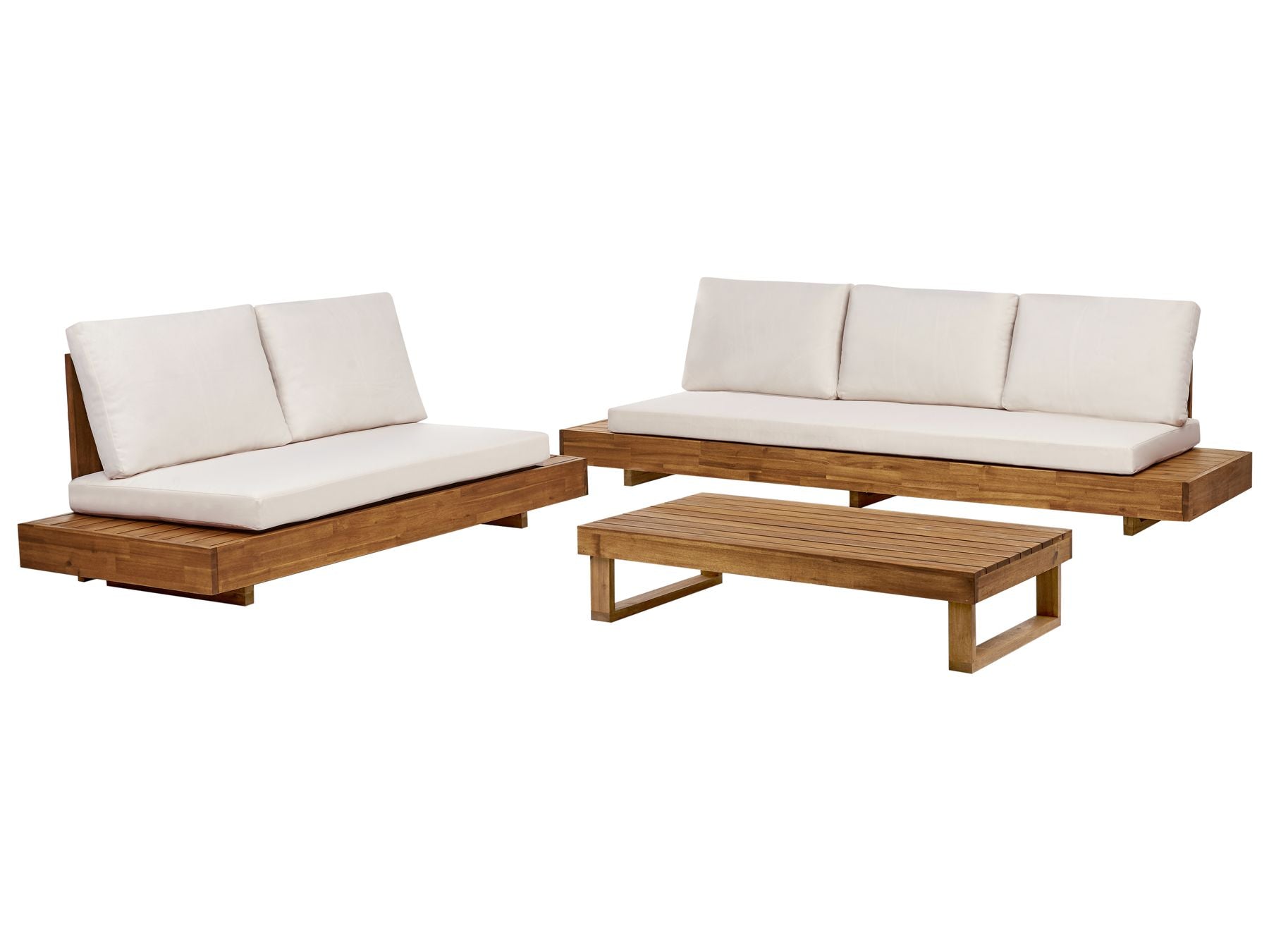 garden lounge set with table 5 seater marettimo certified acacia wood brown