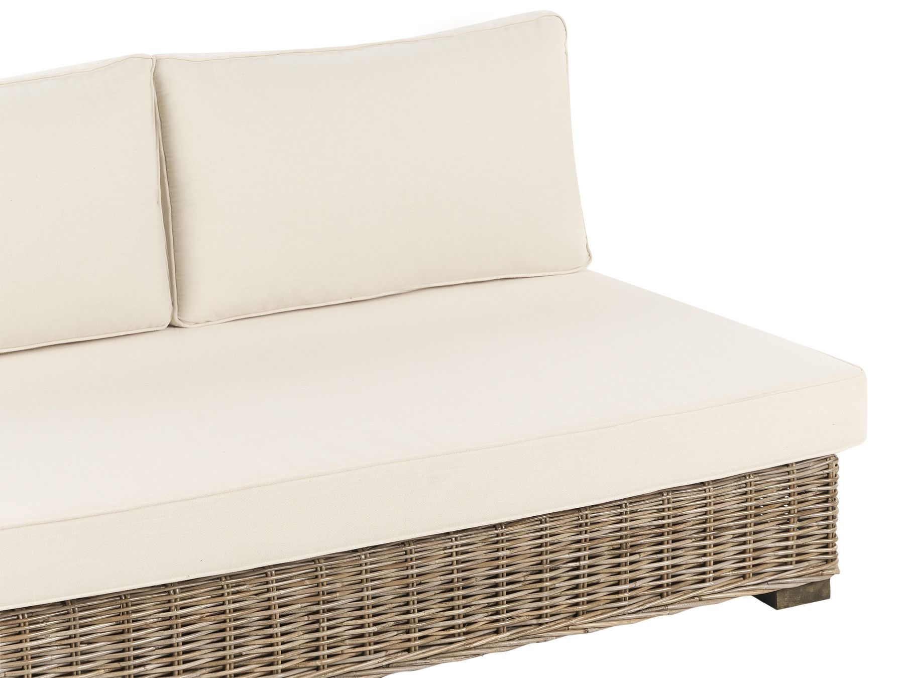 Garden Lounge Set with Table 4 Seater VARALLO Right Hand Modular Rattan Grey