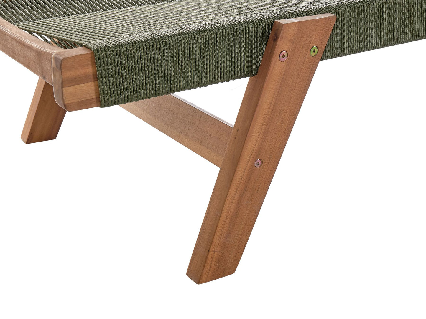 Wooden Reclining Sun Lounger Green PROSSEDI