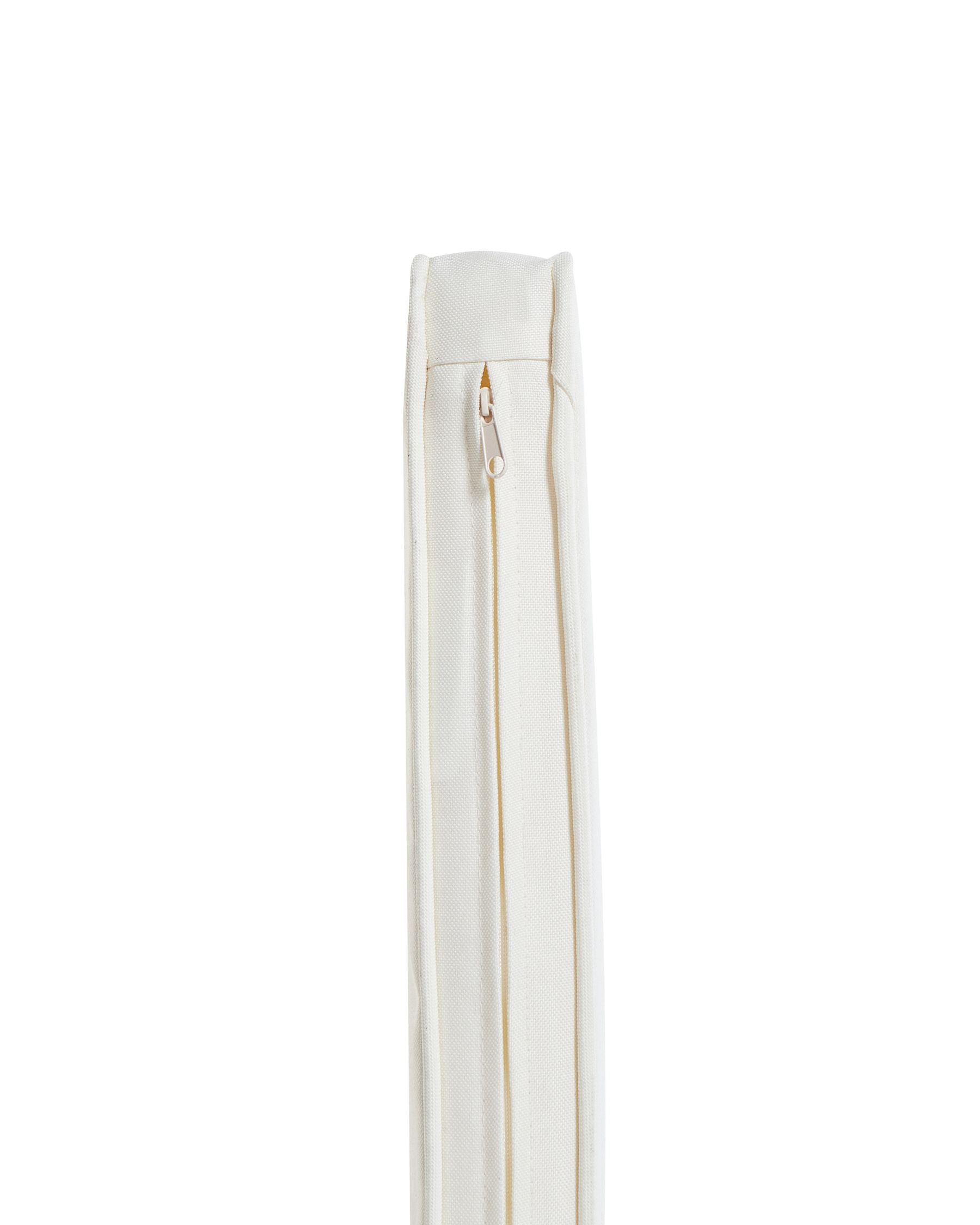 Set of 2 Garden Chairs with Cushions AZZANELLO Acacia Wood Off-White