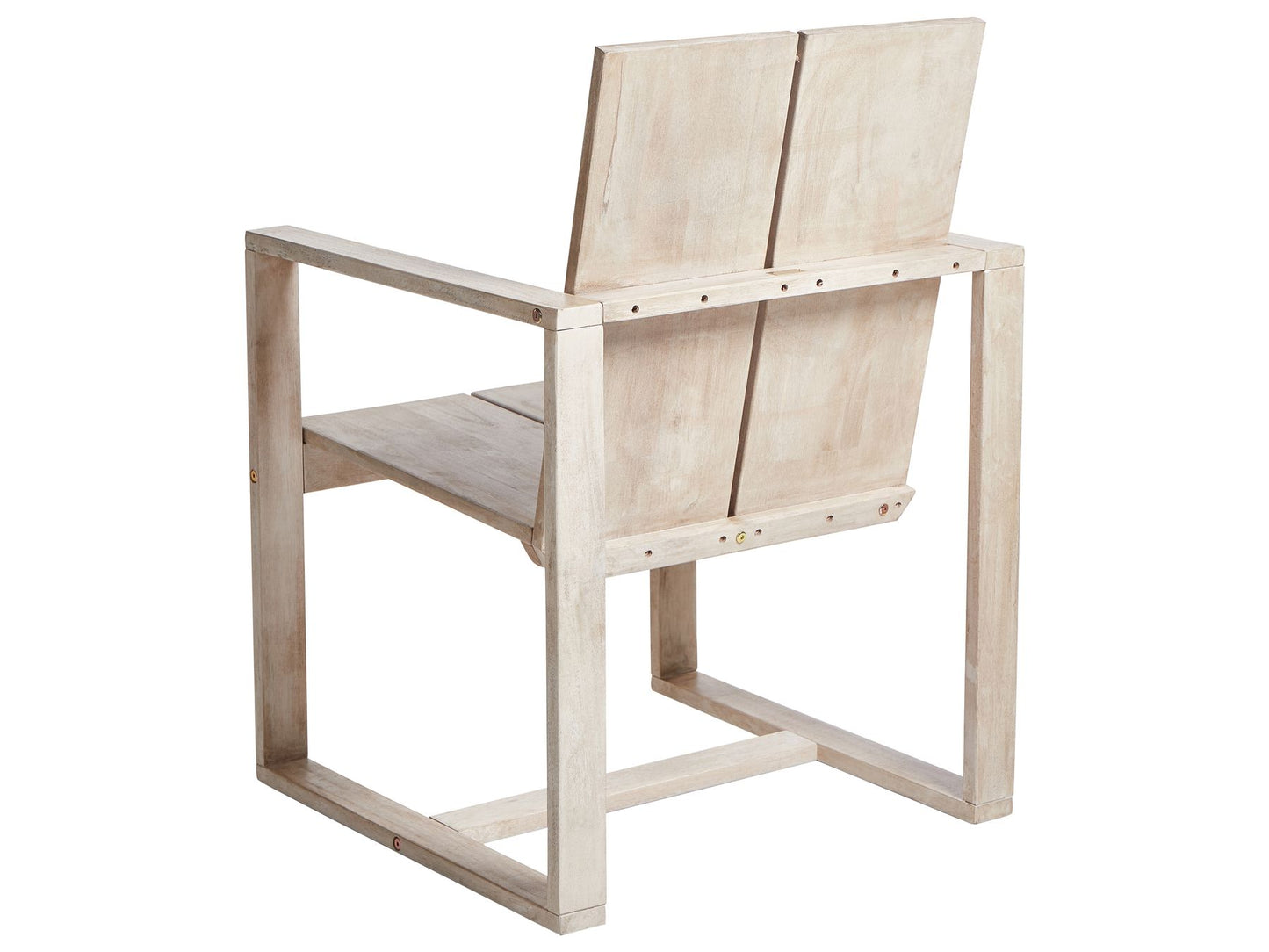 Garden Dining Set 6 Seater AZZANELLO Acacia Wood Off-White