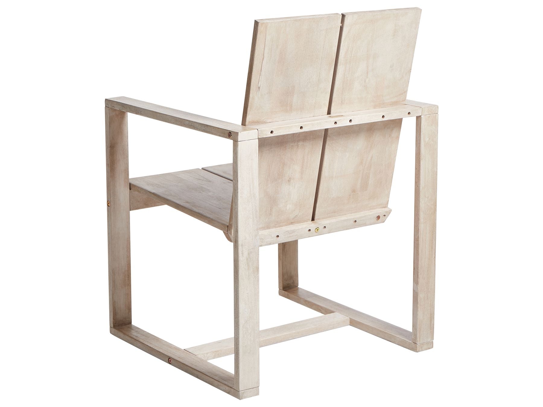 Garden Dining Set 6 Seater AZZANELLO Acacia Wood Off-White