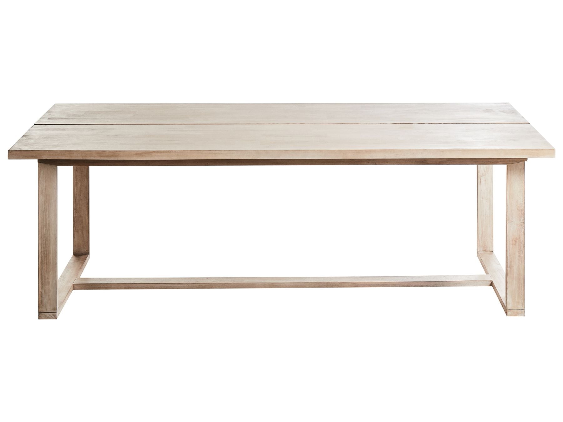 Garden Dining Set 6 Seater AZZANELLO Acacia Wood Off-White