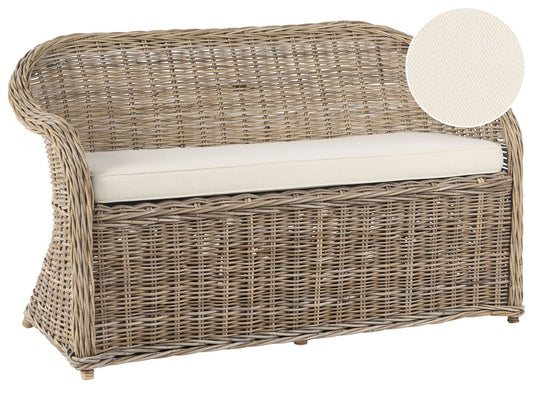 Garden Sofa 2 Seater SUSUA Rattan Natural