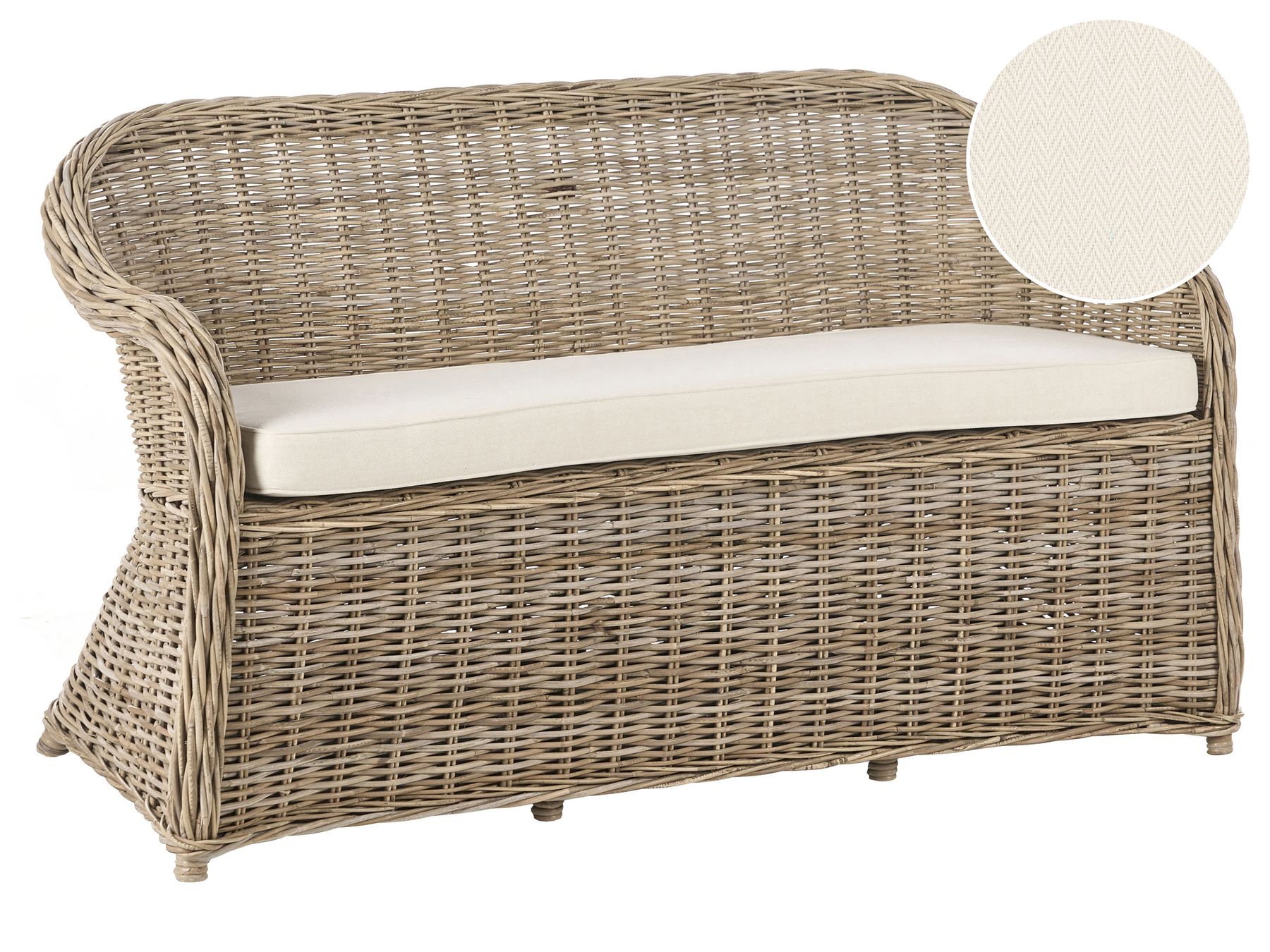 garden sofa 2 seater susua rattan natural