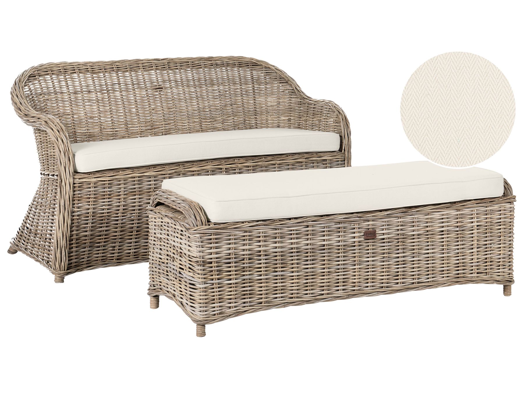 garden sofa 2 seater susua rattan natural