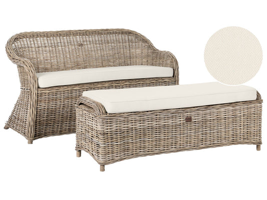 garden sofa 2 seater susua rattan natural