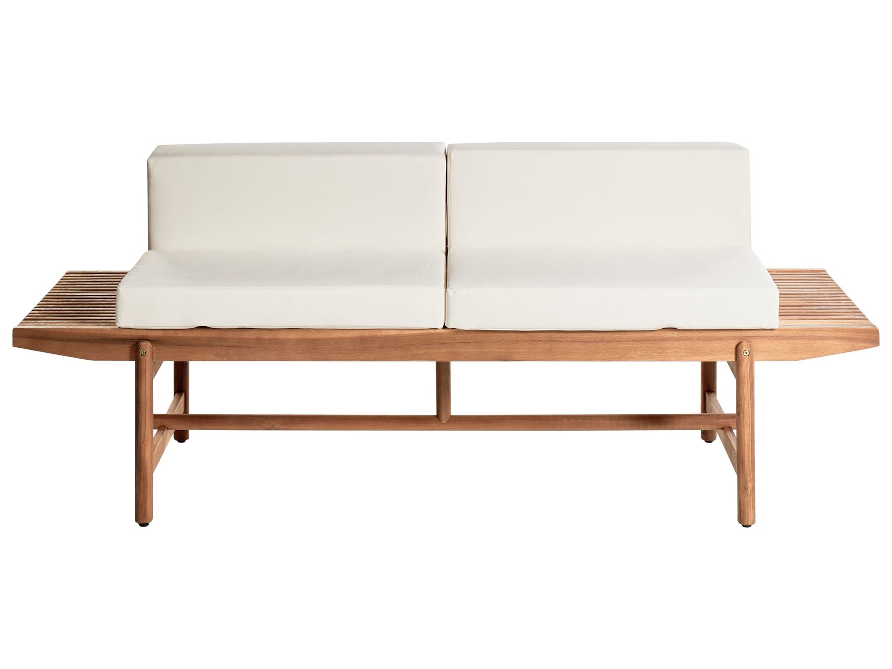 Garden Lounge Set with Table 4 Seater GIAVENO Acacia Wood Off-White
