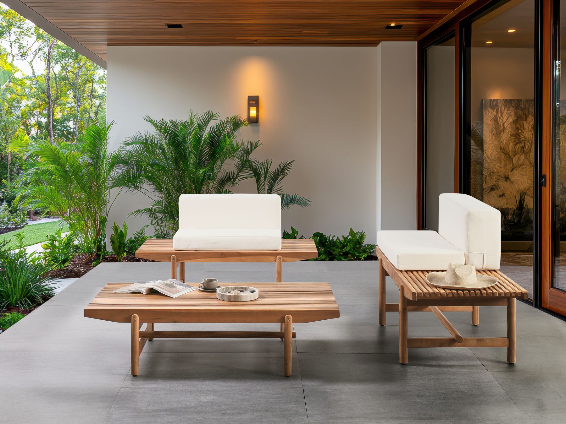 garden sofa 2 seater susua rattan natural