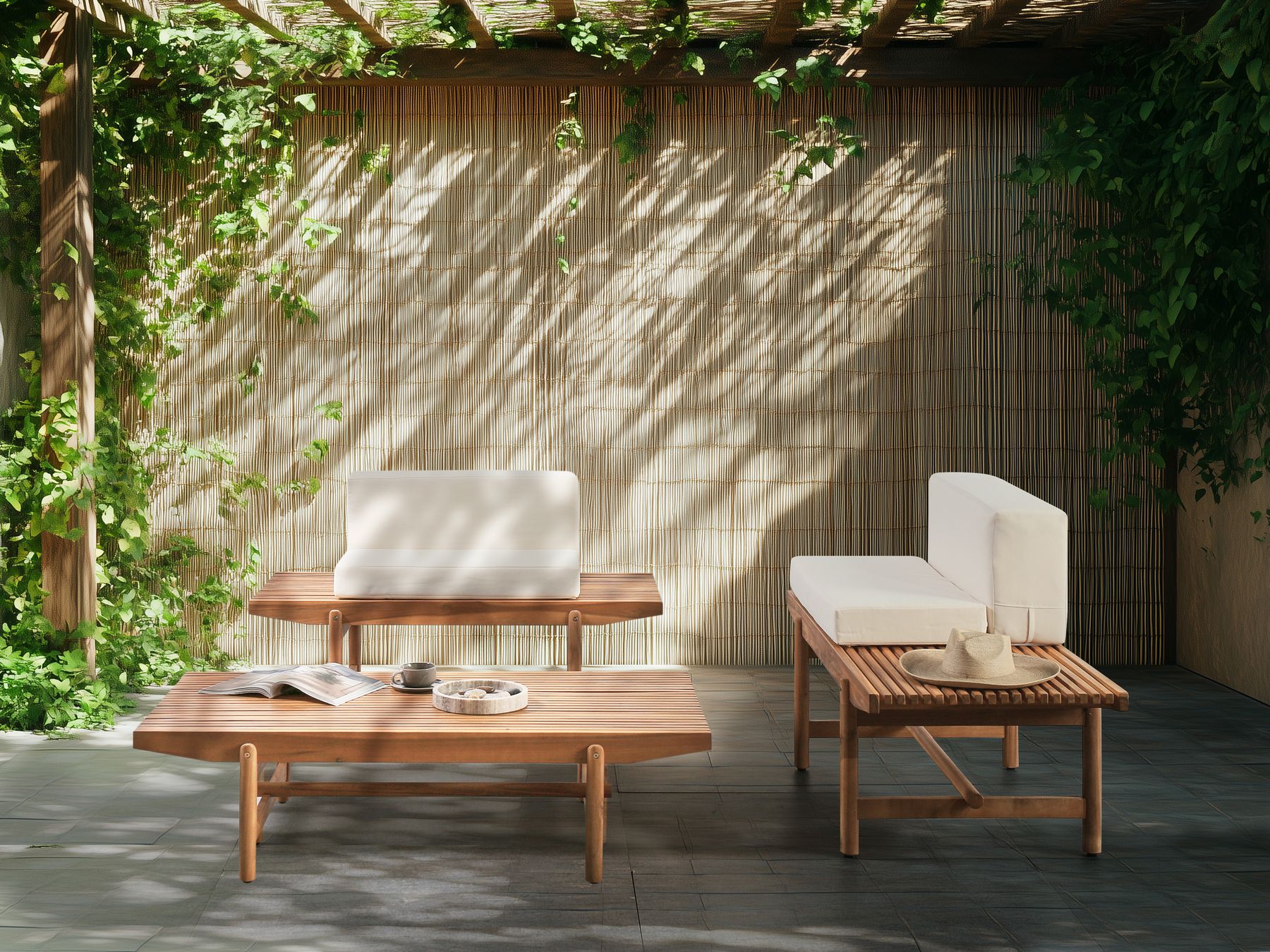 garden sofa 2 seater susua rattan natural