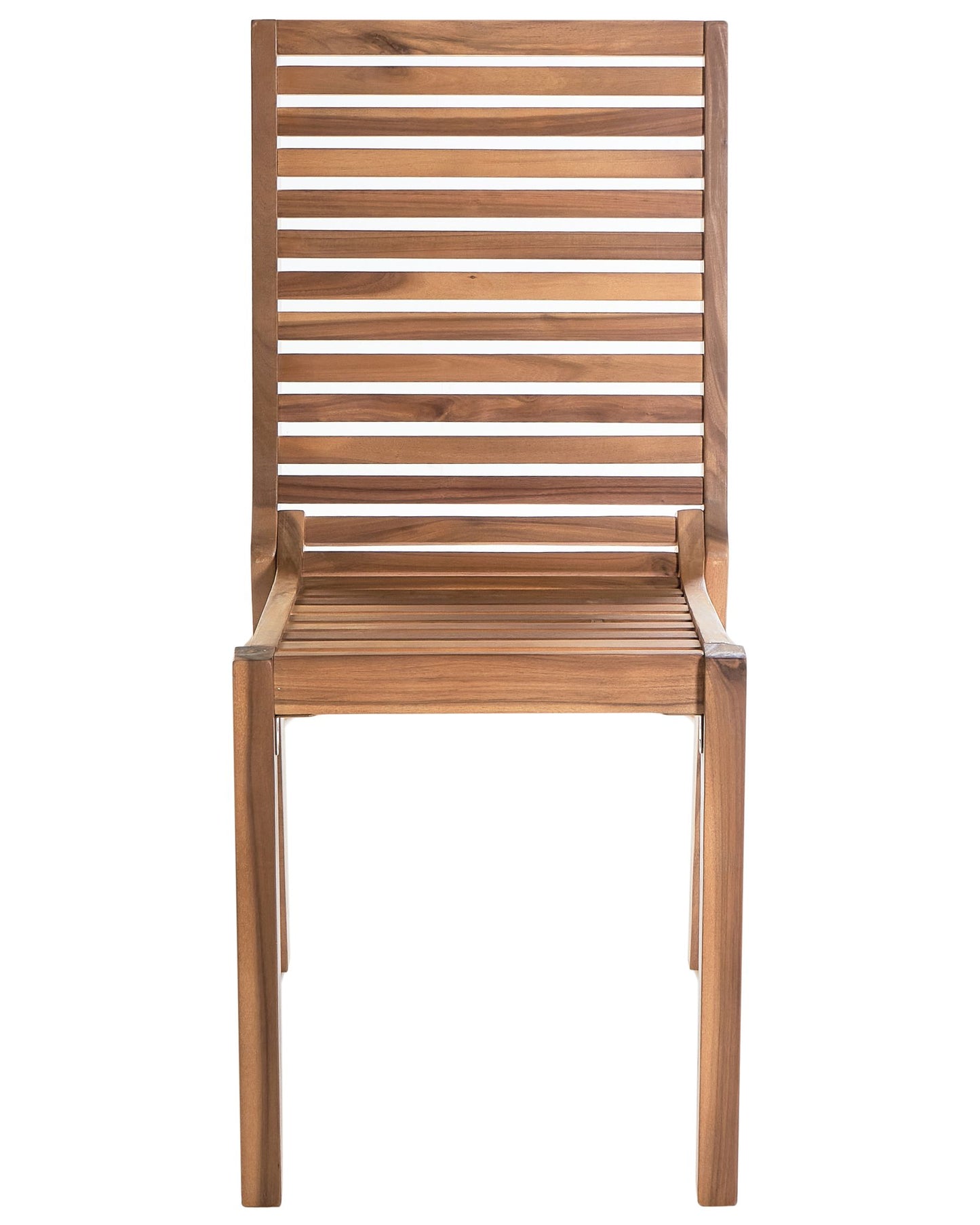 Set of 4 Garden Chairs OMBRIANO Certified Acacia Wood Light Brown