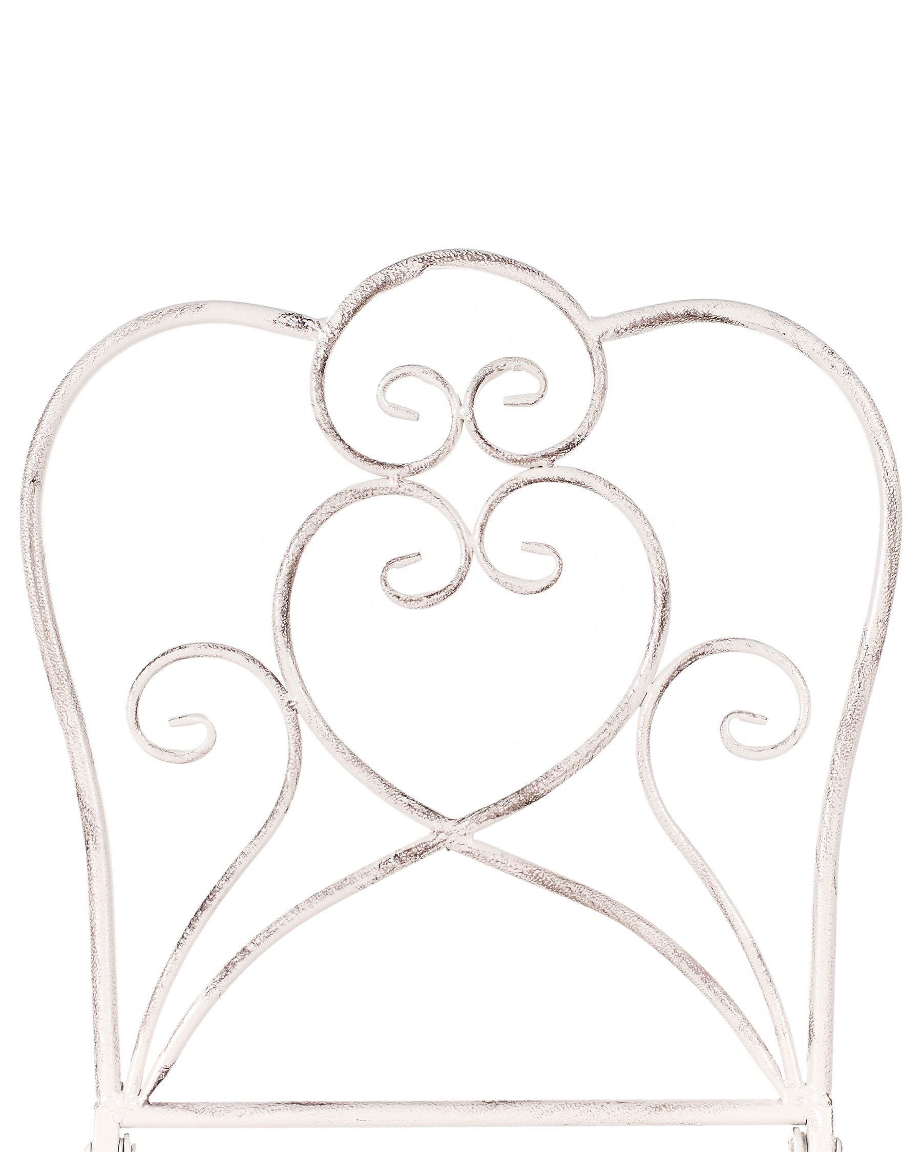 Set of 2 Garden Bar Chairs TRIESTE Folding Metal Light Beige