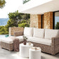 Garden Rattan Corner Sofa Grey