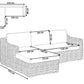 Garden Rattan Corner Sofa Grey