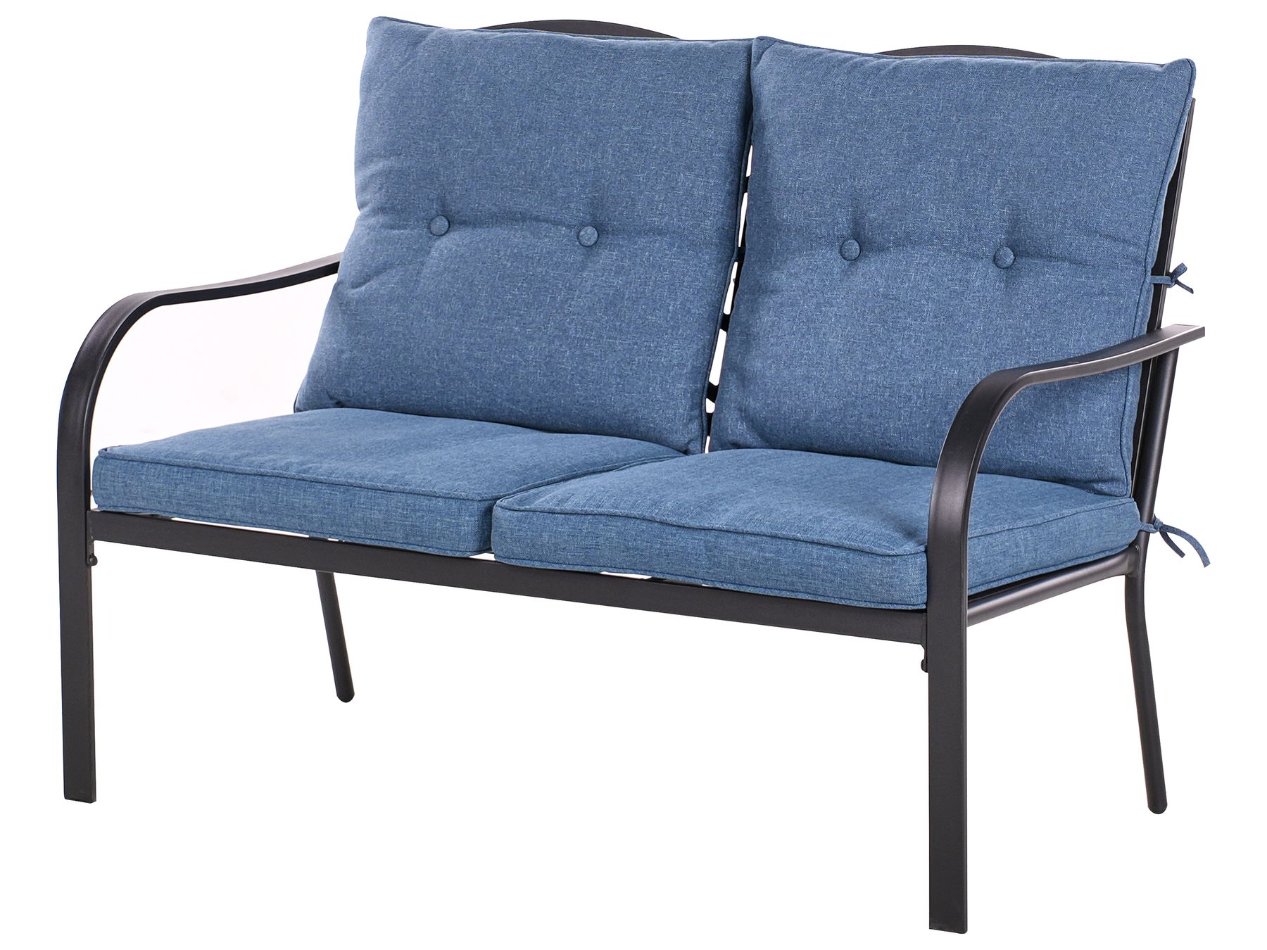 Garden Lounge Set with Table 4 Seater MESTRINO Metal Blue