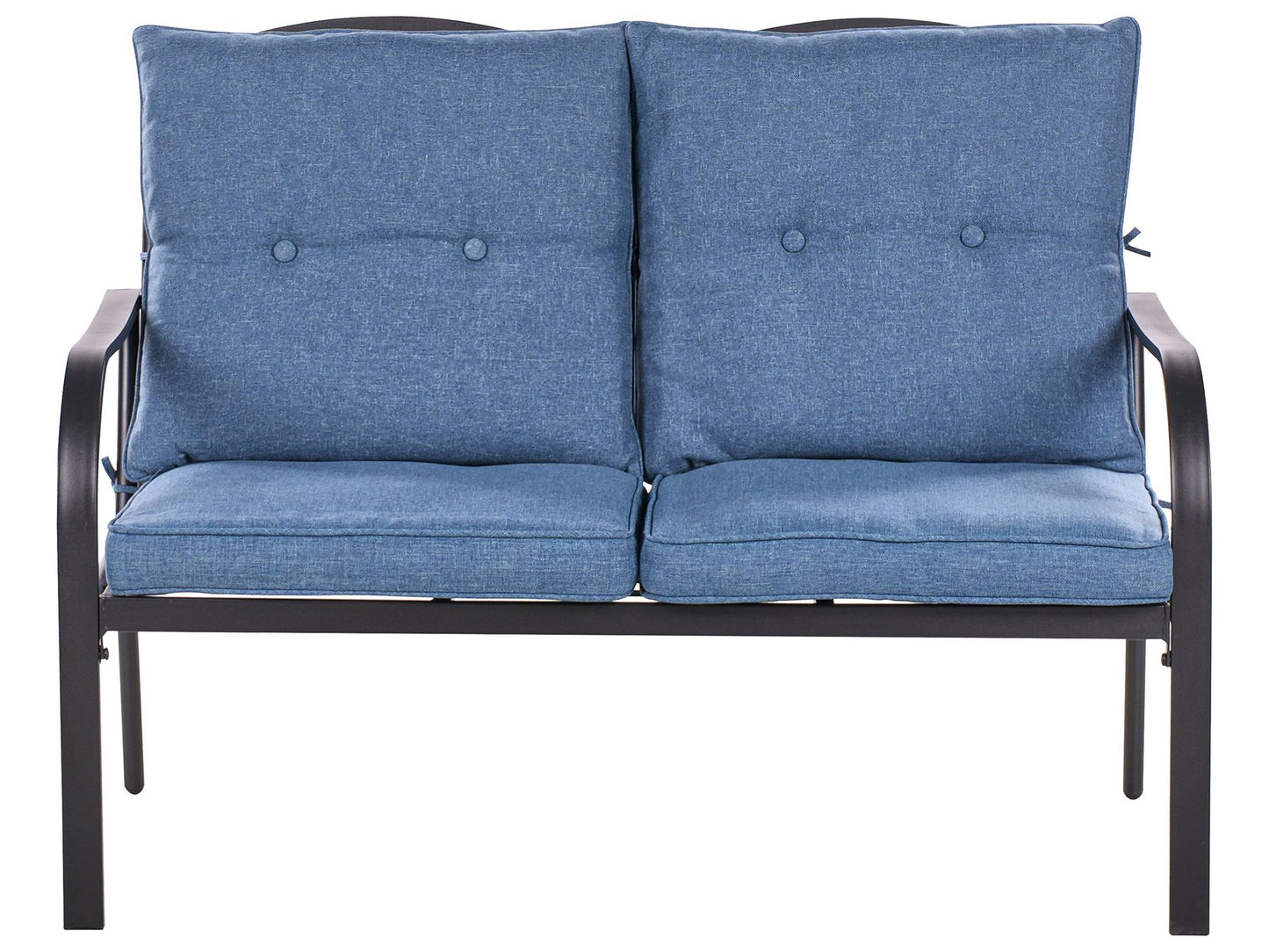 Garden Lounge Set with Table 4 Seater MESTRINO Metal Blue
