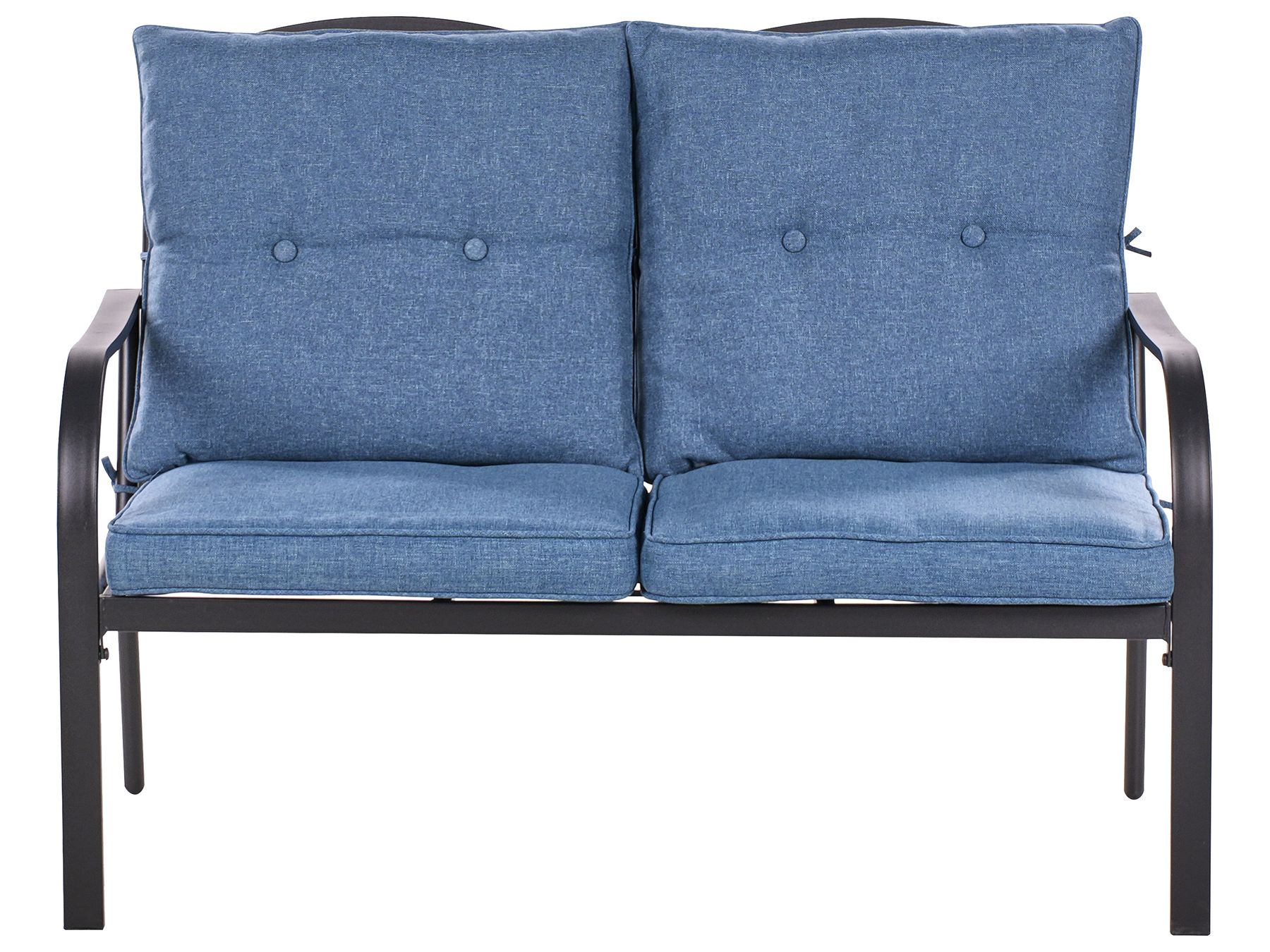 Garden Lounge Set with Table 4 Seater MESTRINO Metal Blue