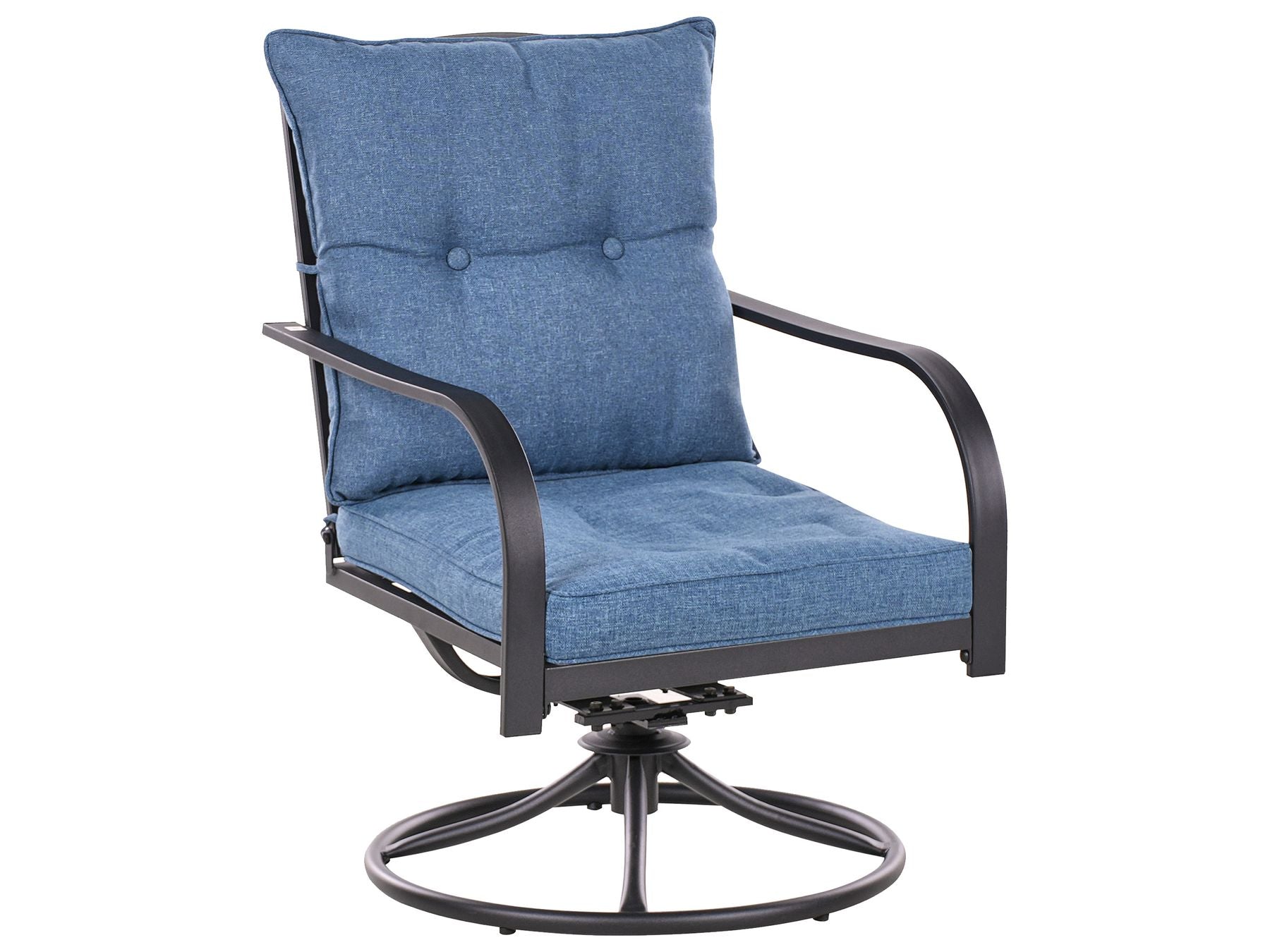Garden Lounge Set with Table 4 Seater MESTRINO Metal Blue