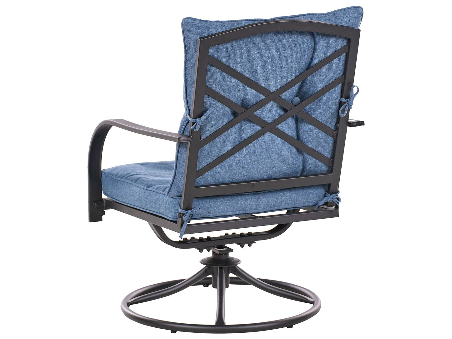 Garden Lounge Set with Table 4 Seater MESTRINO Metal Blue