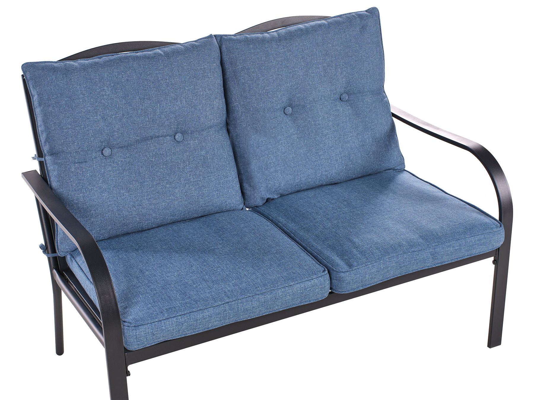 Garden Lounge Set with Table 4 Seater MESTRINO Metal Blue