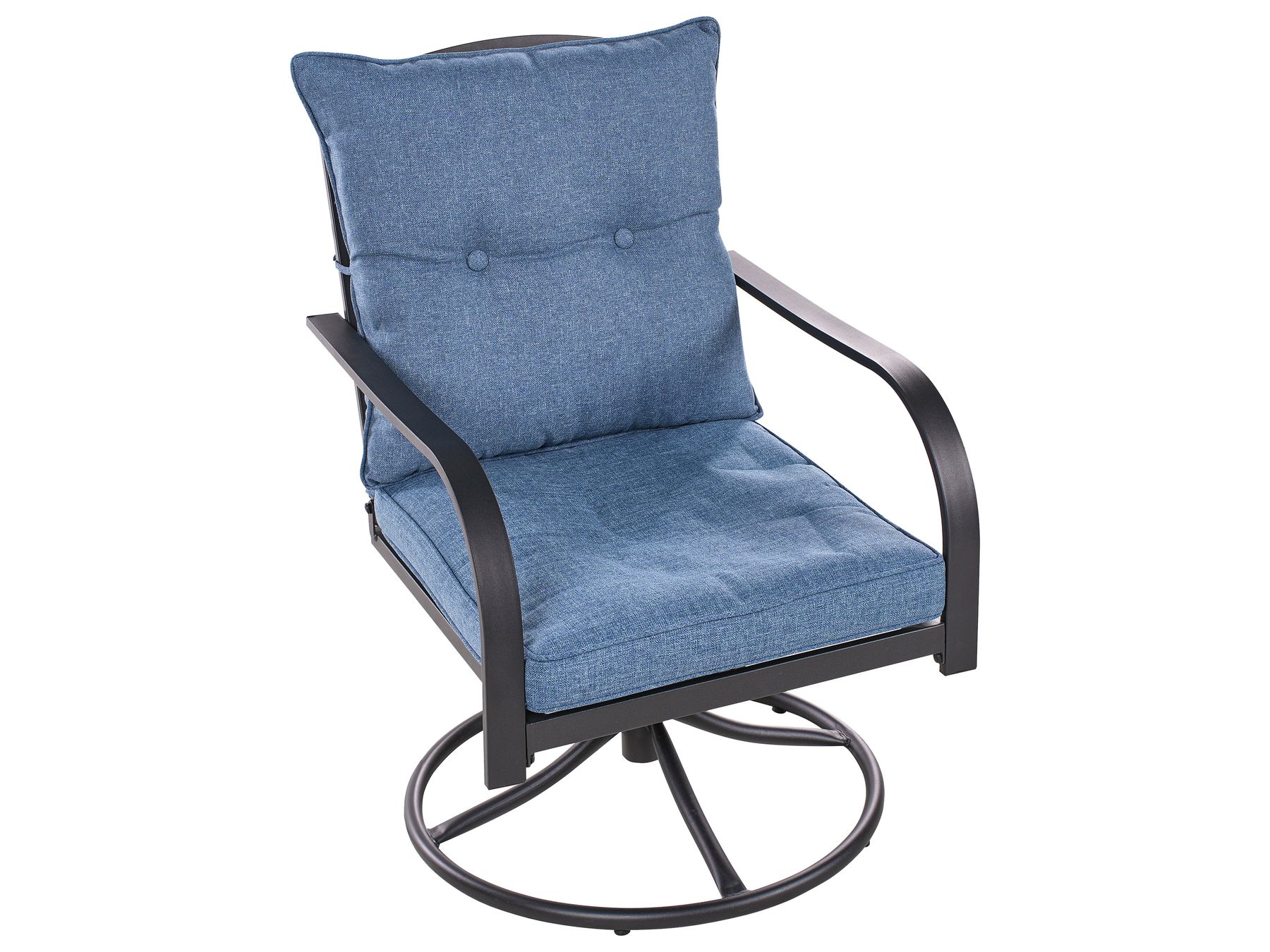 Garden Lounge Set with Table 4 Seater MESTRINO Metal Blue