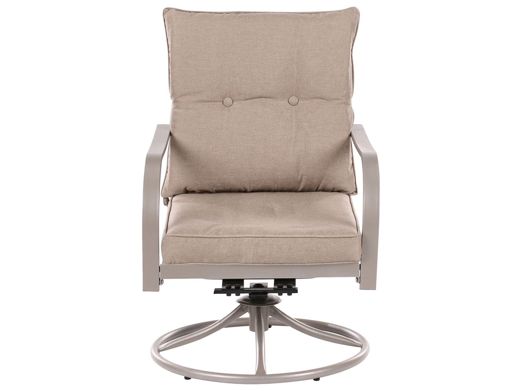 Garden Lounge Set with Table 4 Seater MESTRINO Metal Beige