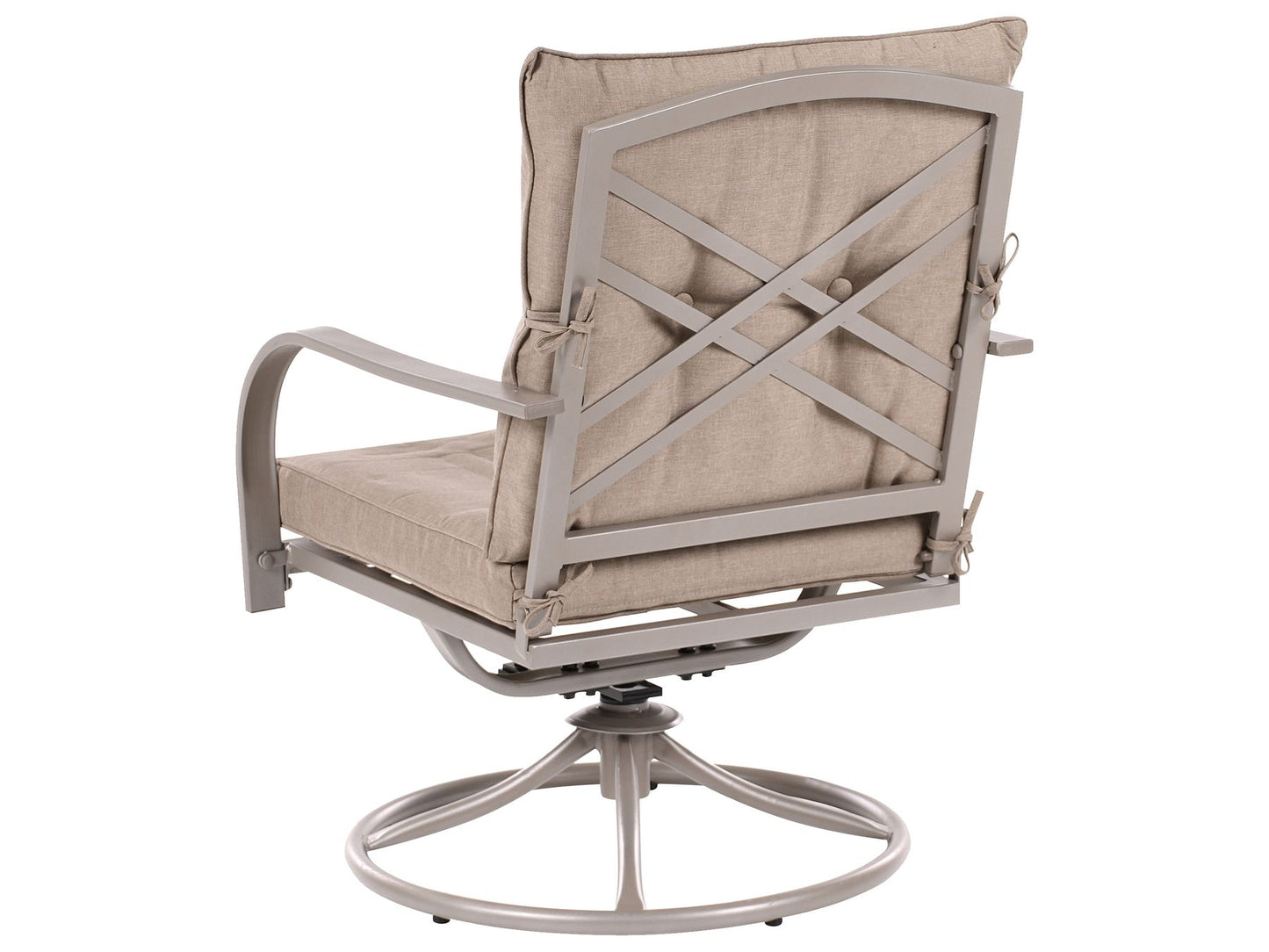 Garden Lounge Set with Table 4 Seater MESTRINO Metal Beige