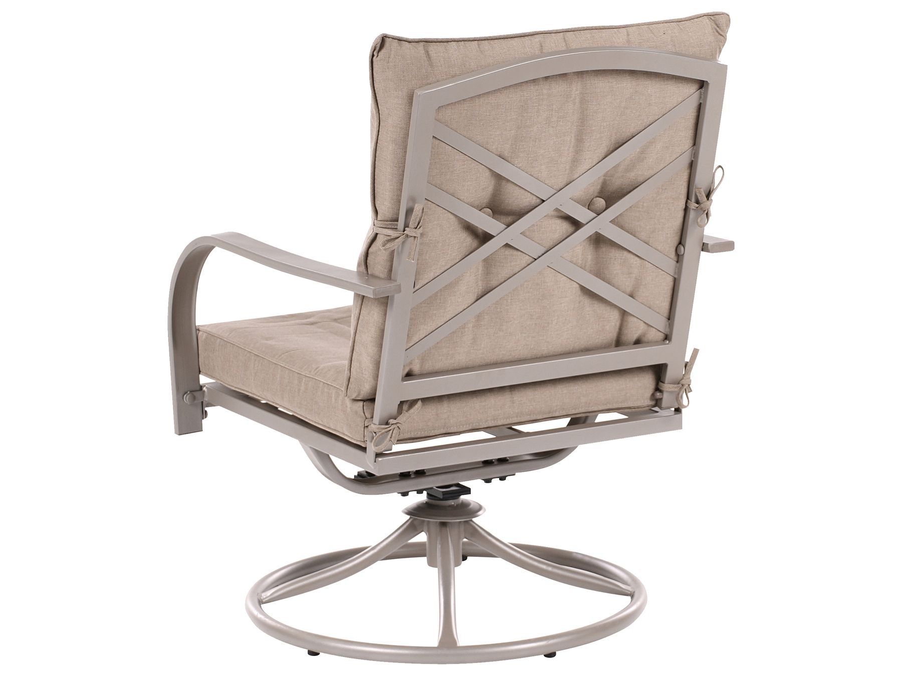 Garden Lounge Set with Table 4 Seater MESTRINO Metal Beige