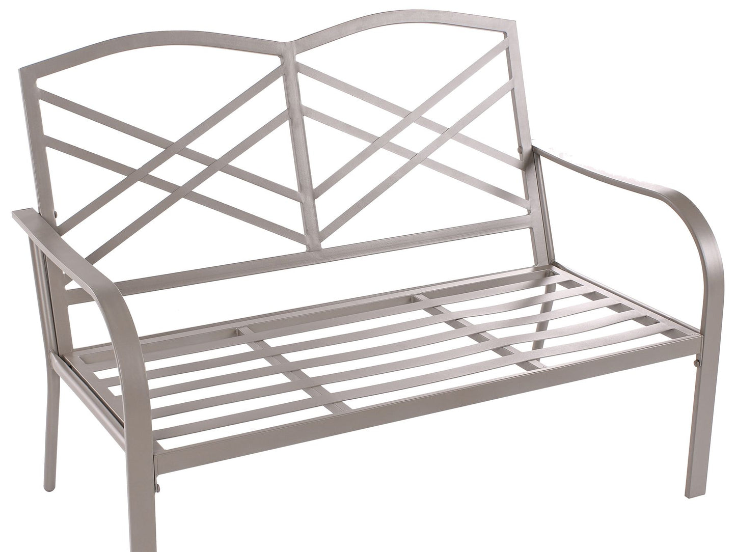 Garden Lounge Set with Table 4 Seater MESTRINO Metal Beige