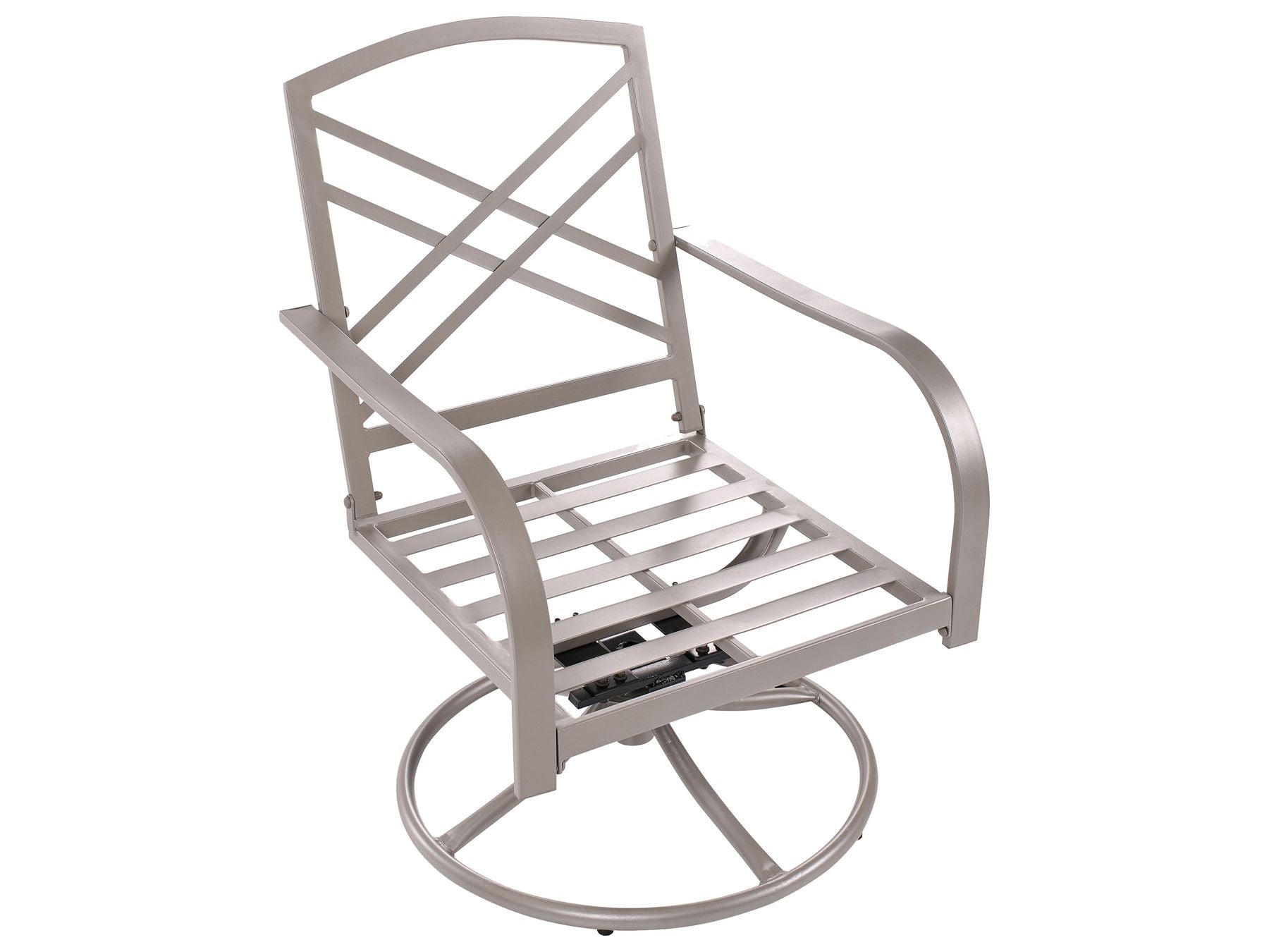 Garden Lounge Set with Table 4 Seater MESTRINO Metal Beige