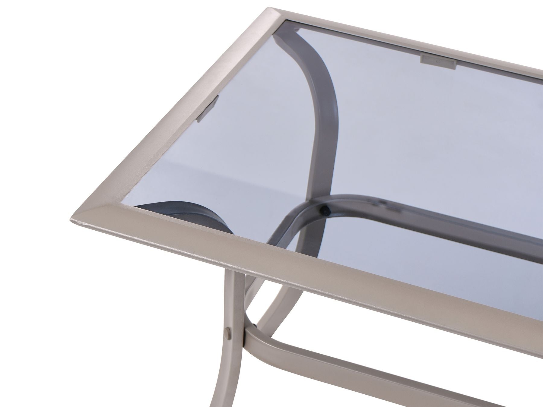 Garden Lounge Set with Table 4 Seater MESTRINO Metal Beige