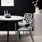 Set of 2 Dining Chairs MORGAN Synthetic Material Grey
