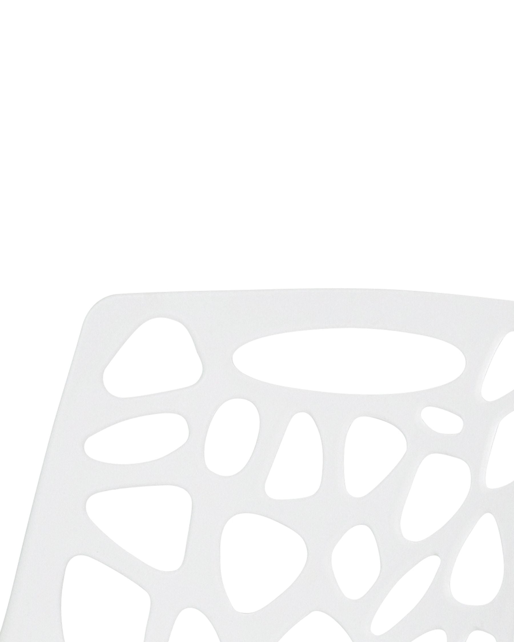 Set of 2 Dining Chairs MORGAN Synthetic Material White