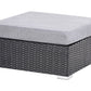 Garden Corner Sofa with Table 4 Seater SANO Right Hand PE Rattan Black