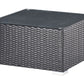 Garden Corner Sofa with Table 4 Seater SANO Right Hand PE Rattan Black