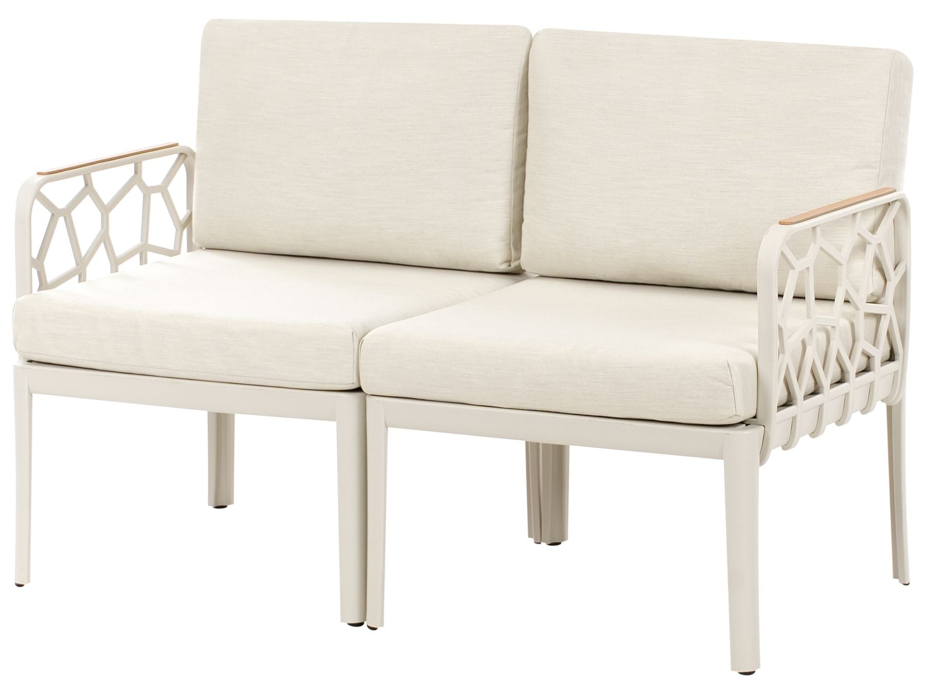 Garden Sofa Set 4 Seater ERICHE Light Beige
