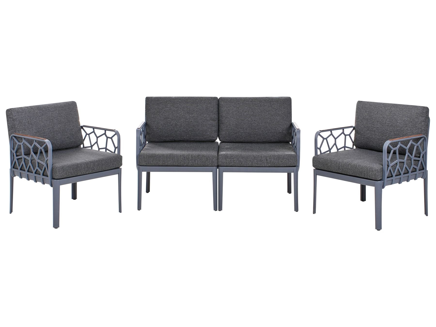 Garden Sofa Set 4 Seater ERICHE Dark Grey