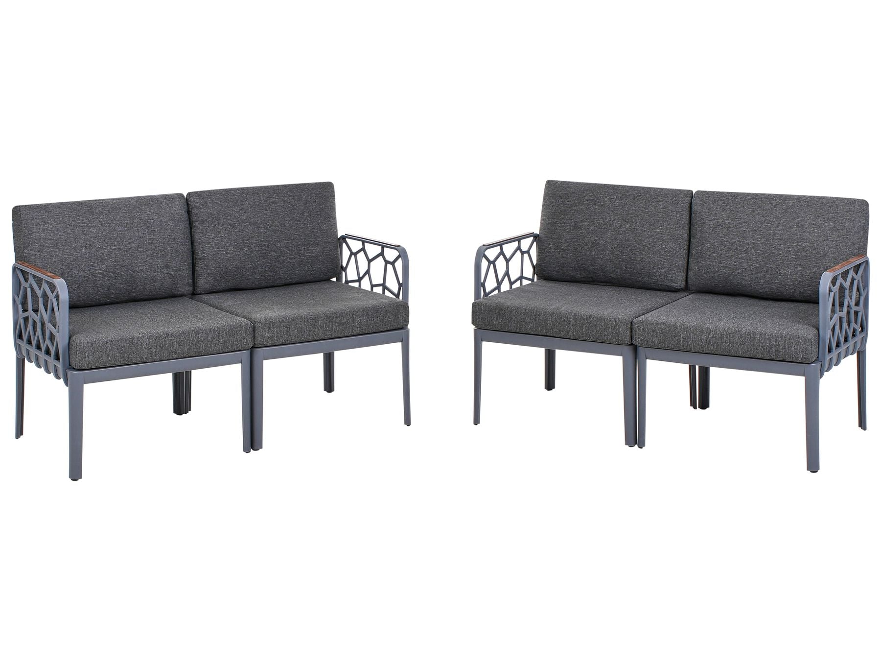 Garden Sofa Set 4 Seater ERICHE Dark Grey