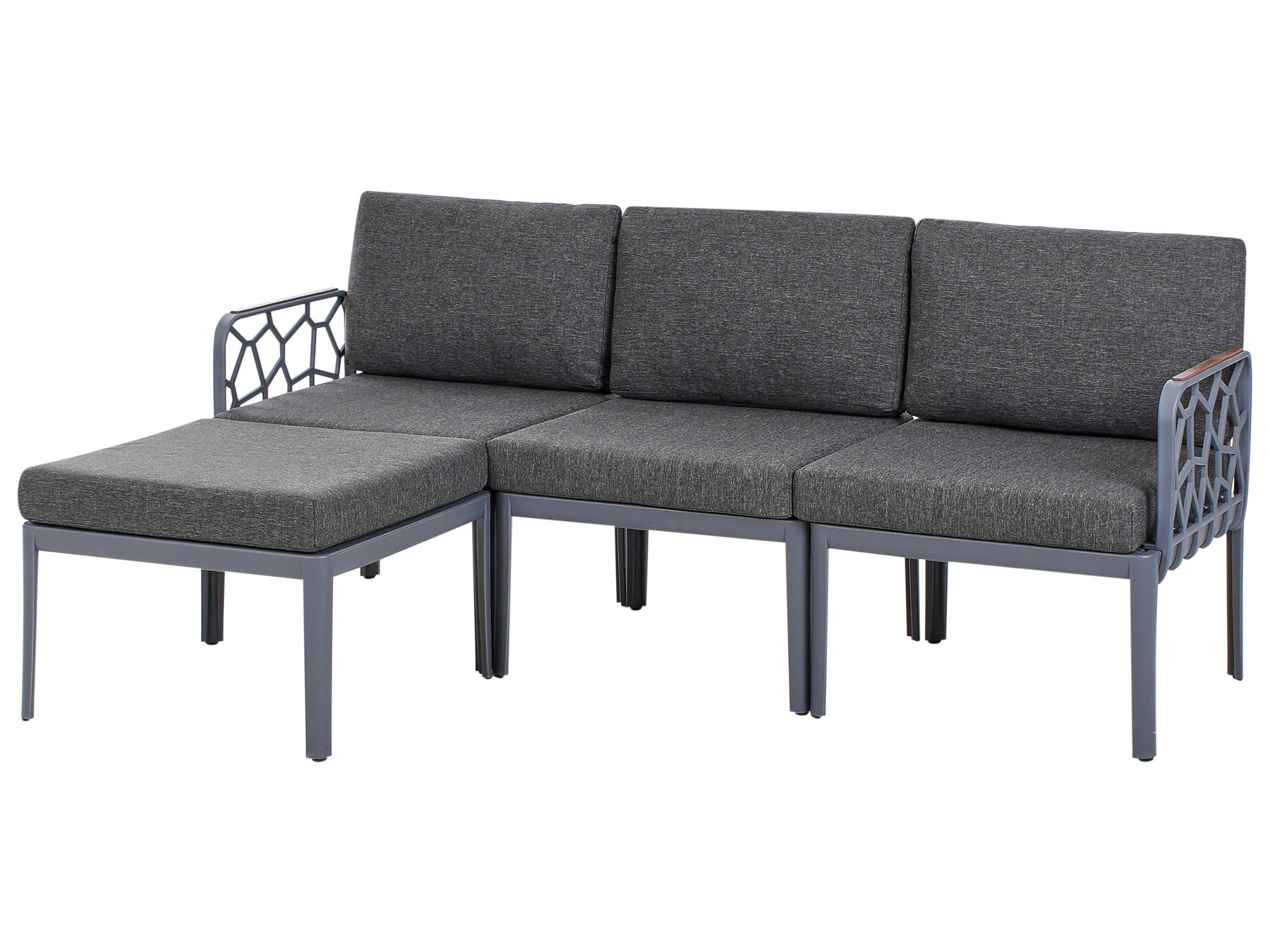 Garden Sofa Set 4 Seater ERICHE Dark Grey