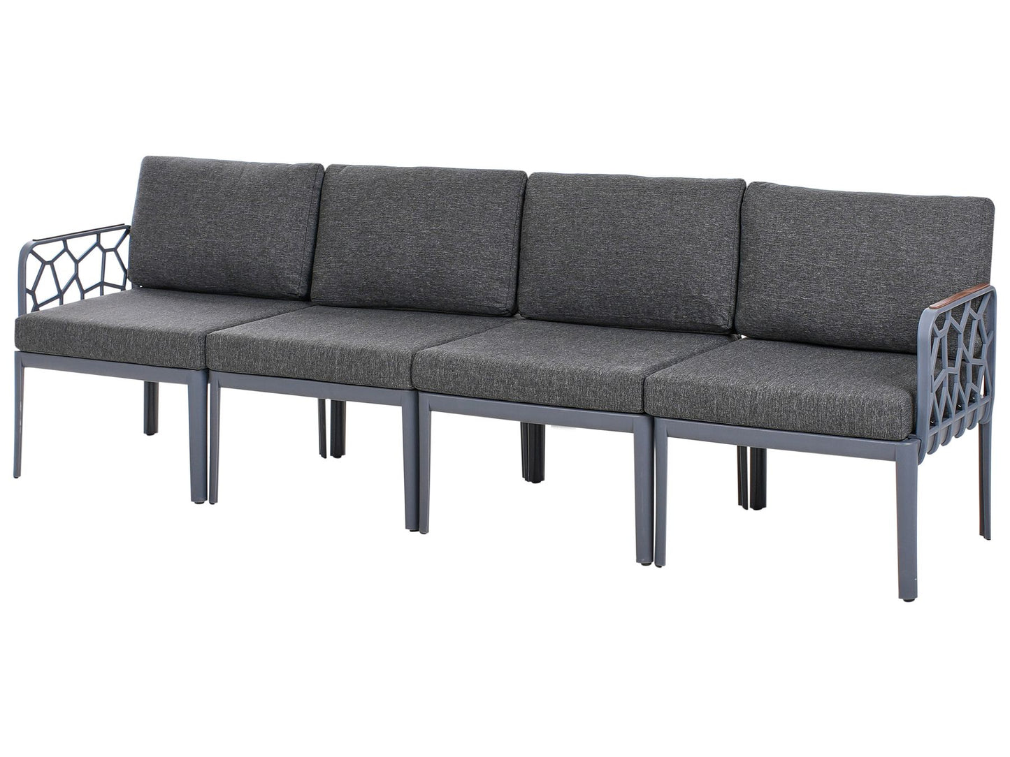 Garden Sofa Set 4 Seater ERICHE Dark Grey