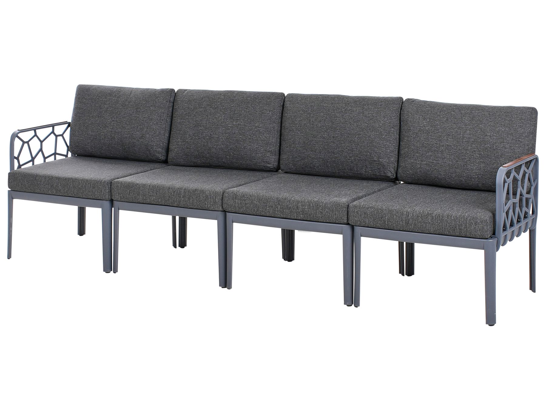 Garden Sofa Set 4 Seater ERICHE Dark Grey