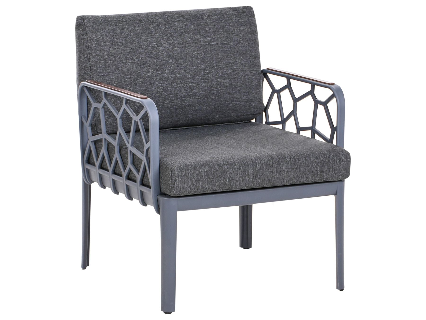 Garden Sofa Set 4 Seater ERICHE Dark Grey