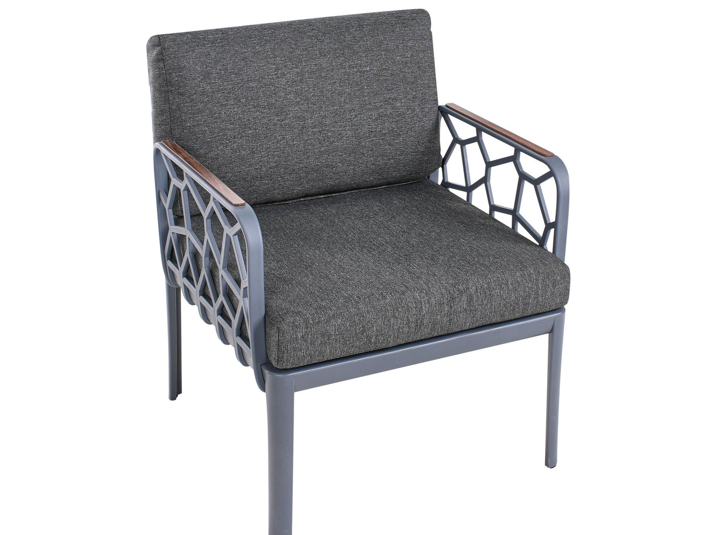 Garden Sofa Set 4 Seater ERICHE Dark Grey
