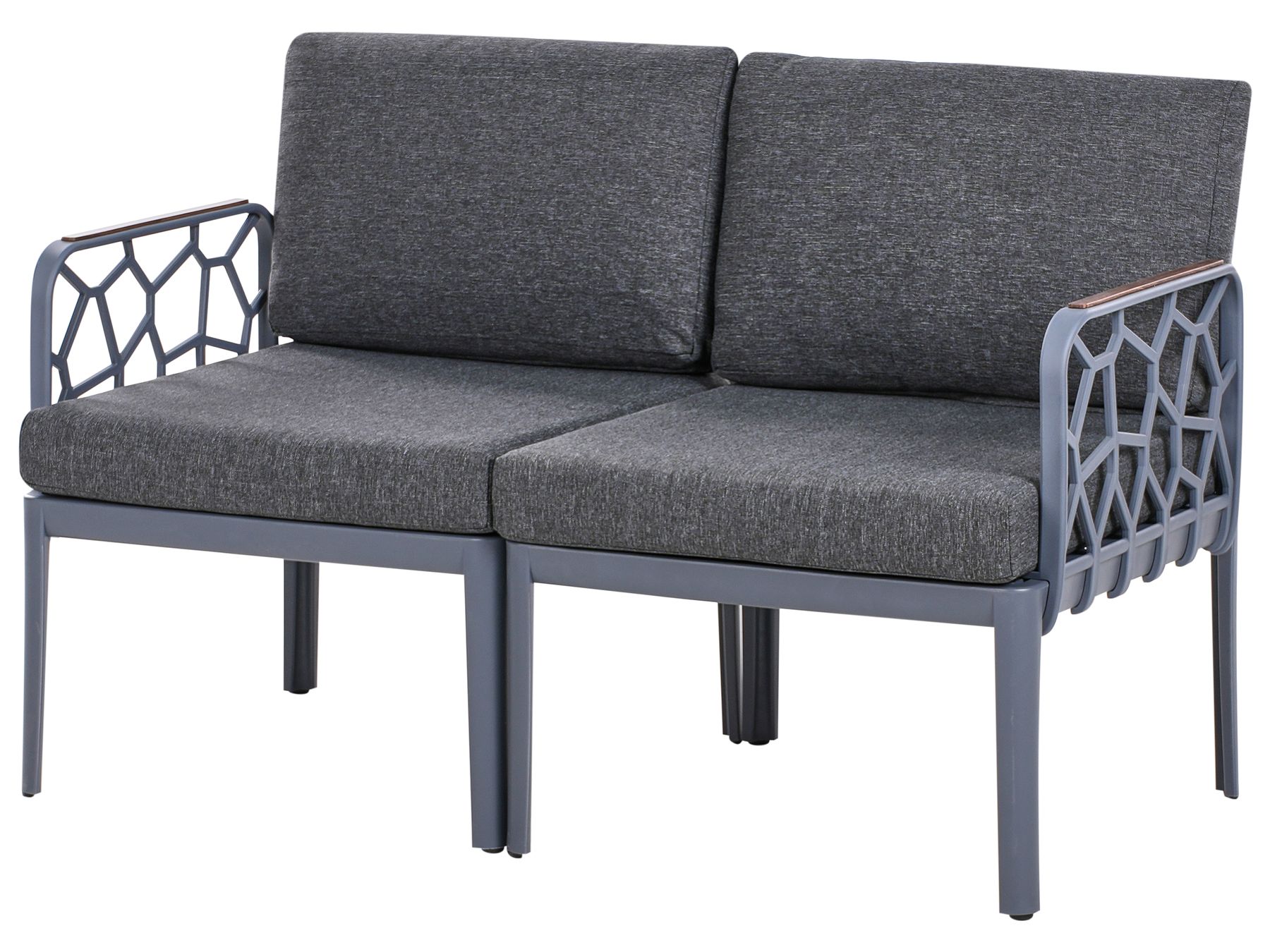 Garden Sofa Set 4 Seater ERICHE Dark Grey
