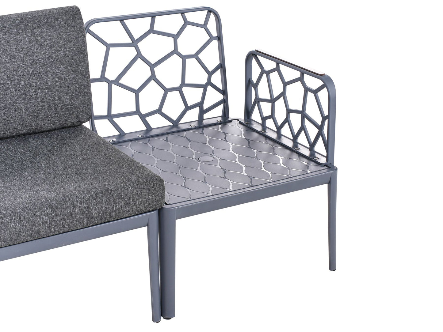 Garden Sofa Set 4 Seater ERICHE Dark Grey