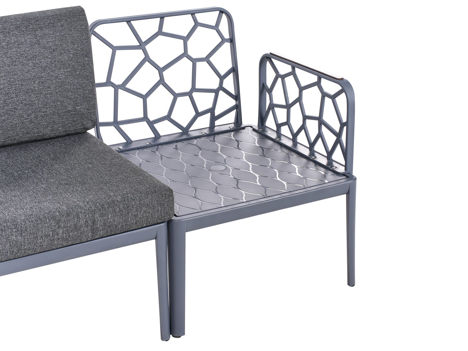 Garden Sofa Set 4 Seater ERICHE Dark Grey