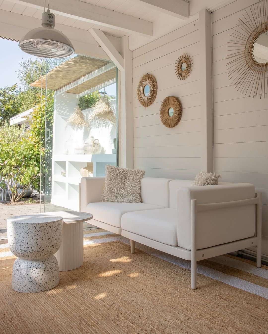 Garden Sofa 2 Seater FERRETTI Light Beige